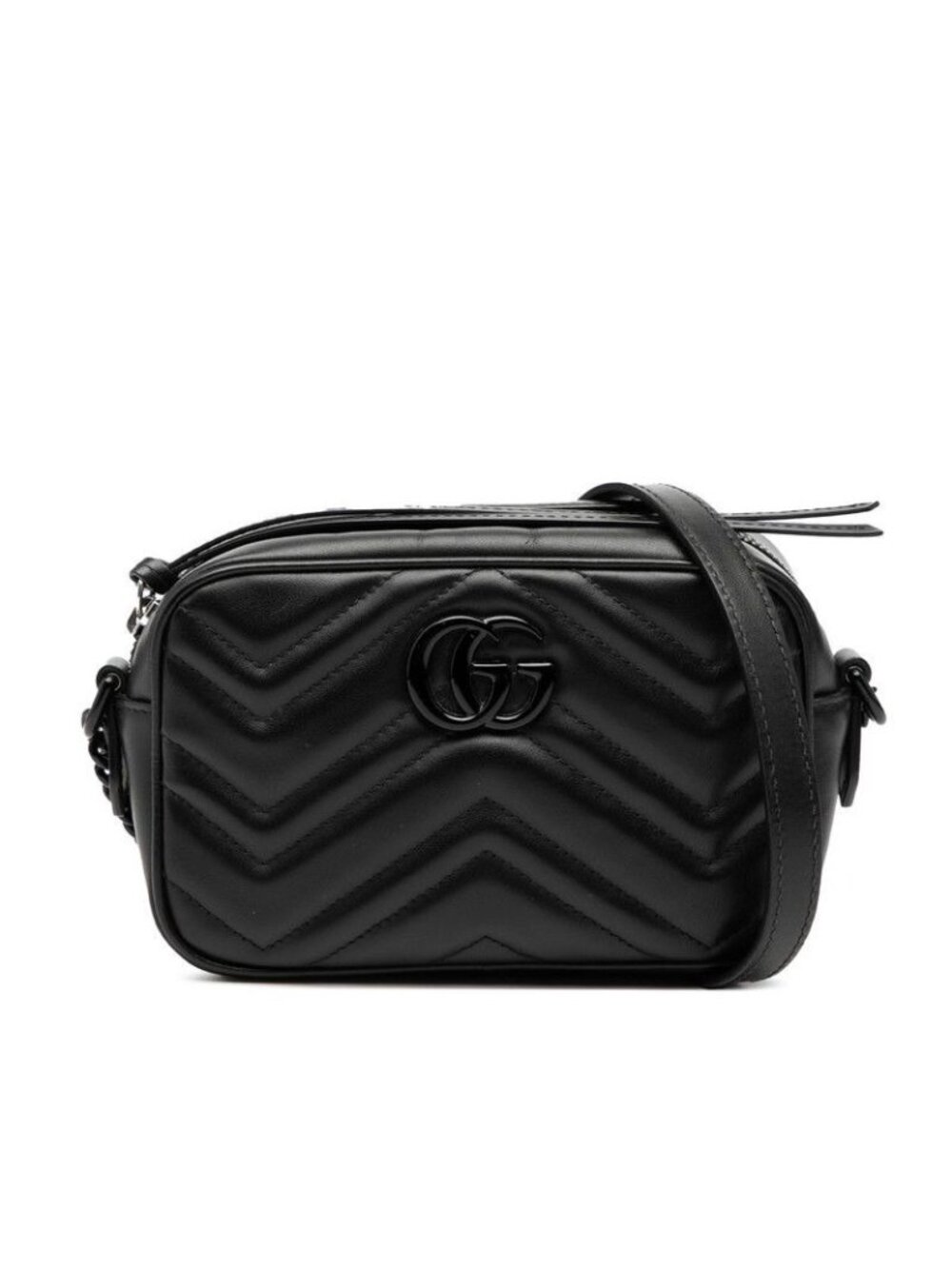 Gucci GG Marmont Mini Camera Bag Black Leather